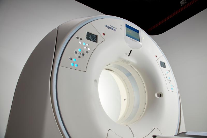 东芝、佳能Aquilion精密超高分辨率CT扫描仪。# RSNA2017 # RSNA17