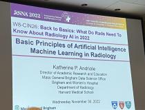 一个由著名专家组成的明星小组参加了人工智能基本原理的会议，包括RSNA金牌得主Katherine P. Andriole博士，Linda Moy医学博士，Dania Daye医学博士和Walter F. Wiggins医学博士。